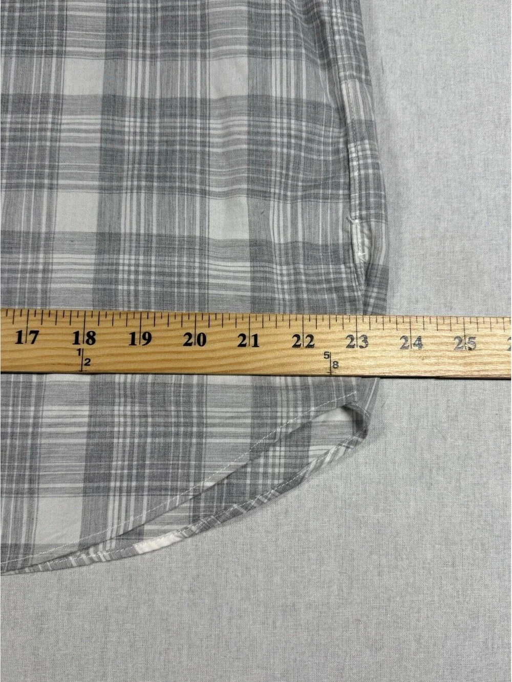 J Crew Slim Button Down Shirt Men Sz XL Gray Window Pane Long Sleeve 100% Cotton